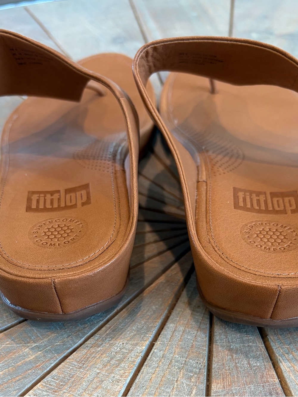 NWOT!! FitFlop Lulu Leather Toe-Thong Sandals - Size 10 - Picture 7 of 11